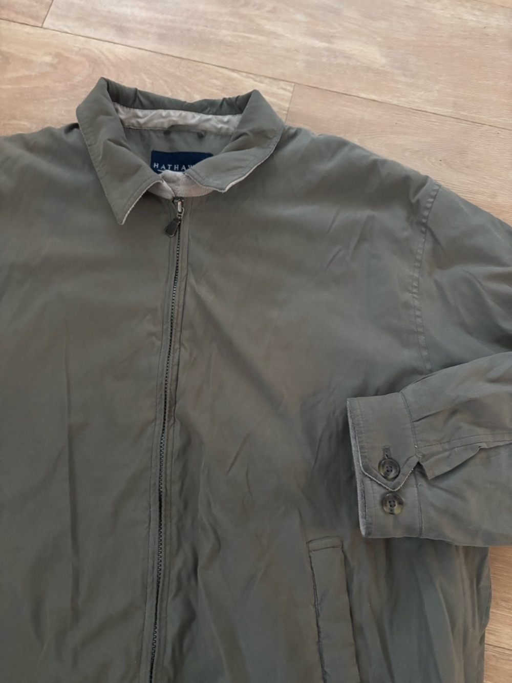 Nathaniel Lightweight Zip Jacket in Olive Gray